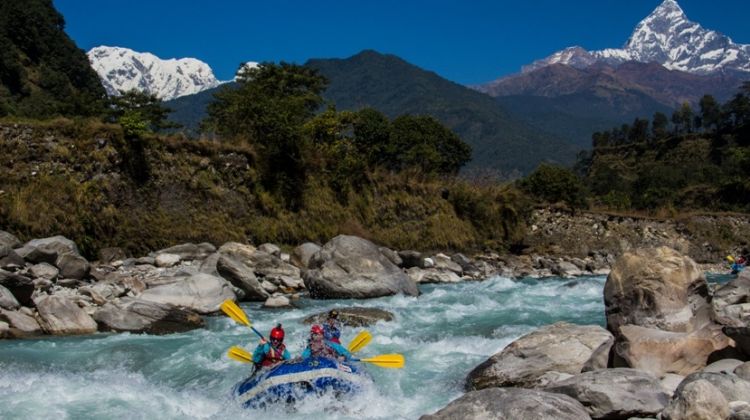 Rafting in Seti River in Nepal