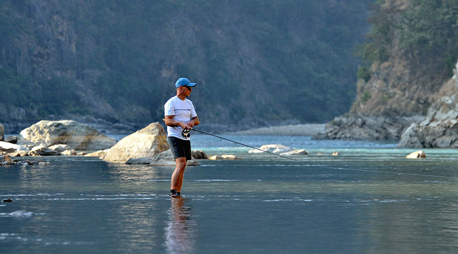 Sunkoshi River or Bhotekoshi River or Trisuli river fishing trip in Nepal